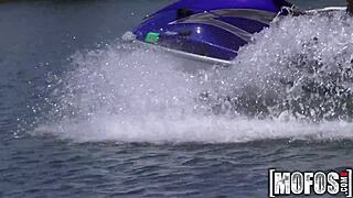 this hot threesome on the seadoo includes teen ass and pov sucking