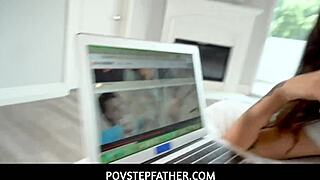 pov stepdad catches hot teen april olsen in action