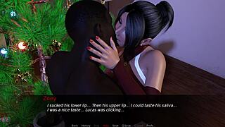 Zoey's christmas gift: big black cock blowjob