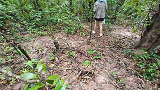 Thai Teen Whore Shows Off in Deep Forest
