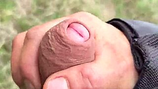 i flash my big cock and masturbate outdoors as ladies watch from distance.