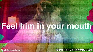 Sissy enjoys asmr with big black cock in femdom session