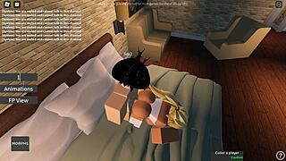 Roblox slut boldly sucks and fucks big dick