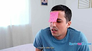 Step siblings engage in a game involving ass and pussy