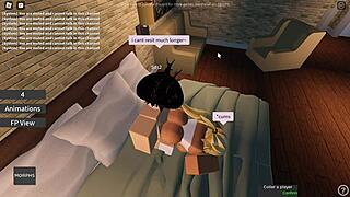 Roblox slut boldly sucks and fucks big dick
