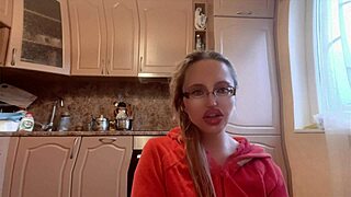 The goddess mistress with long nails and glasses dominates with dirty talk and financial control in huge fetish scene
