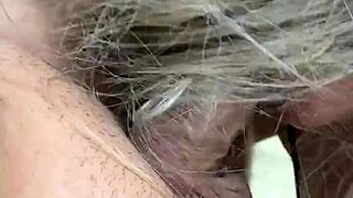 Mature blonde with big ass seduces in sensual lingerie, forcing cum inside her