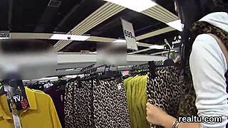 adorable czech girl experiences seduction in the mall