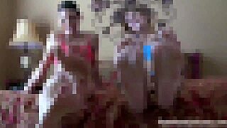 Bella worships Sadie's sexy feet with licks