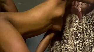 I make my ebony stepsister moan on my black cock before and after the rain