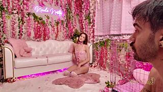 della cate visits nade nasty's pink room for fun