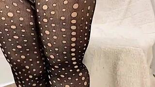 Mature blonde with big ass seduces in sensual lingerie, forcing cum inside her