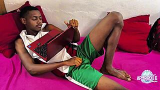 Brazilian Transsexual Catches Nephew Masturbating In Crossdressing Scene