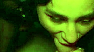 She submits to rough sucking and fucking with cum in pussy