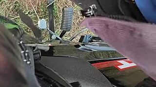 i flash my big cock and masturbate outdoors as ladies watch from distance.