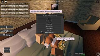 Roblox slut boldly sucks and fucks big dick