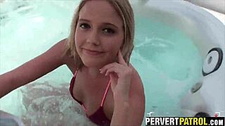 This blonde chick loved my dick down her throat outdoors