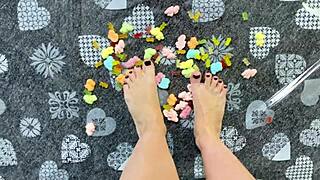 The giant woman feels powerful destroying defenseless sweet bears with her big ass