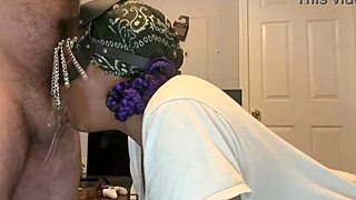 Submissive ebony throatfucked w puke 😱🤢