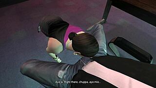 gta 4 - luis gets a blow job from an asian babe kay hartman in the club