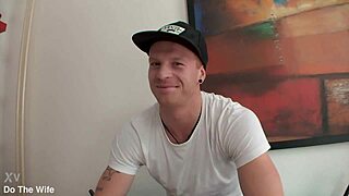 Slutty blonde barra brass takes interracial anal creampie while husband watches as cuckold