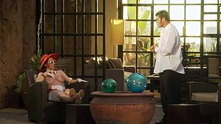 Mature Brunette Slut Sucking Big Cock in Heels, Bent Over for Outdoor Fuck