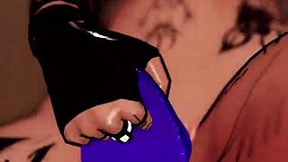 Trans Girl Rides Dildo in VR and Cums