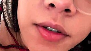 huge dildo teasing trans babe