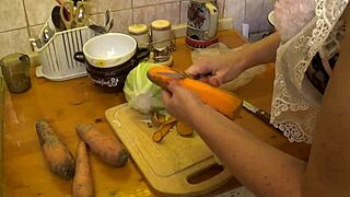 Carrot prerparation with mature erotic amateurs