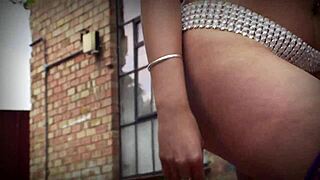 big tits curvy brunette make a slutty sex in fishnets heels shoes fucking milf