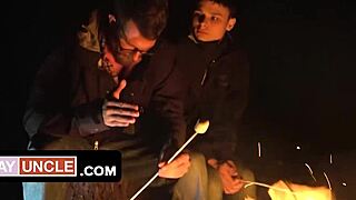 Feeling So Aroused Getting Dick Massage From Best Friend's Hairy Stepdad In Dorm