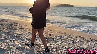 Show me your wet pussy on the beach, Latina babe?