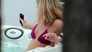 This blonde chick loved my dick down her throat outdoors