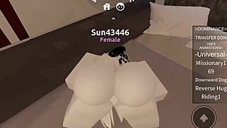 Bold Rough Fucking Of Horny Slut Riding On Roblox