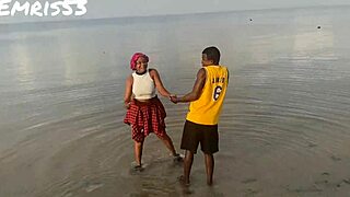 Asian Pornstar Has Fun on Beach