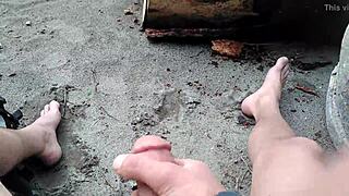 playing on the beach with friends in public outdoor setting