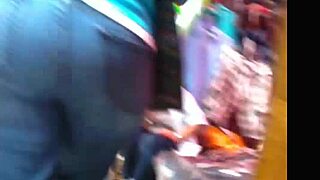 Milf in jeans shows off big ass on street