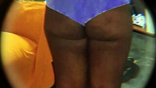 Hidden camera catches latina neighbor enjoying huge ass play