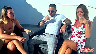 vittoria and pam two atomic bombs get pounded properly as european milf brunettes