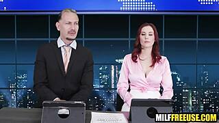Hot Milfs Freeused During News Broadcast!