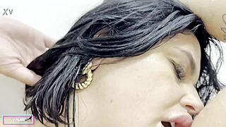 Chubby Brazilian Rides to Orgasm in Creampie Session