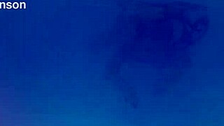 hey, melissa the mermaid with her tattoo and brown eyes is chilling by the pool today