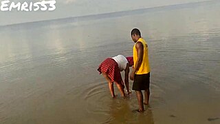 Asian Pornstar Has Fun on Beach