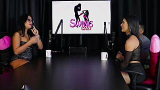 val mineirinha gets naked and enjoys pussy licking in sheer red lingerie