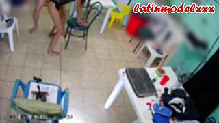 Backstage cam with Latina in lingerie quickie