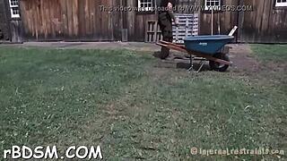 Intense sadomasochism game with rough sex and bondage