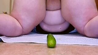 Bbw Teen Does Cucumber Anal Training In Dorm Room With Gaping Ass
