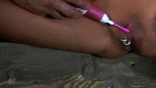 bounded cutie gets hardcore clit gratifying in femdom bondage