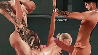 Orgy in IMVU with prostitutes, anal and oral fun