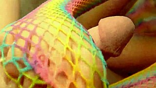 I love watching this sexy babe's footjob and pussy play.